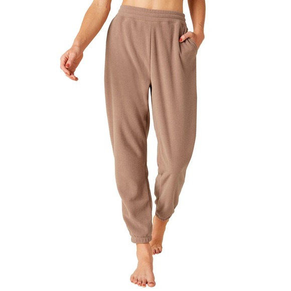 Beyond Yoga Pants - Beyond Yoga Polar Fleece Sweatpants Brown Medium‎ Cozy Girl Chic Lounge WFH Soft